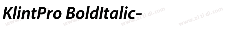 KlintPro BoldItalic字体转换